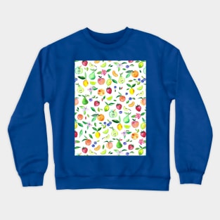 Fresh Fruit - a watercolor pattern Crewneck Sweatshirt